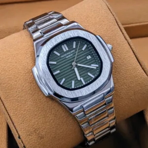 Men's Branded Watch - Green Dial - Stainless Steel