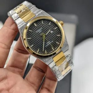 Mens Branded Watch PRX - Golden Silver Black Dial